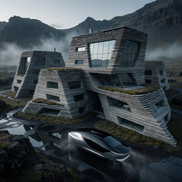 An exploration of ultra luxury sci-fi environments featuring