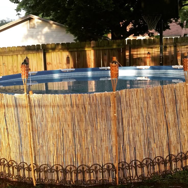 An inexpensive way to dress up your above ground pool