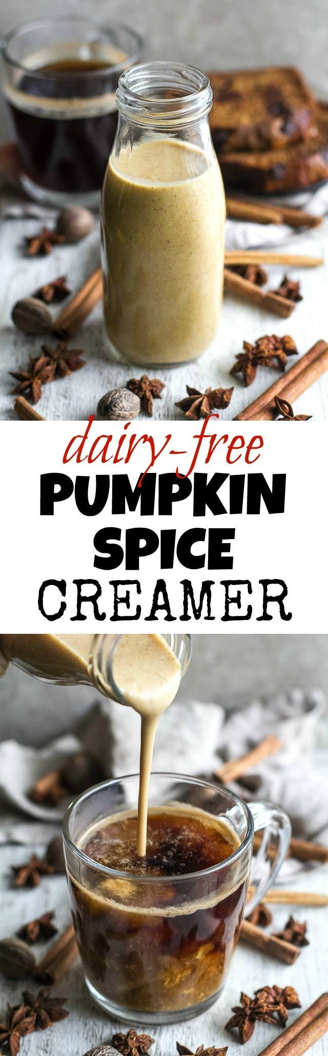 This naturally sweetened, Dairy Free Pumpkin Spice Coffee Cr
