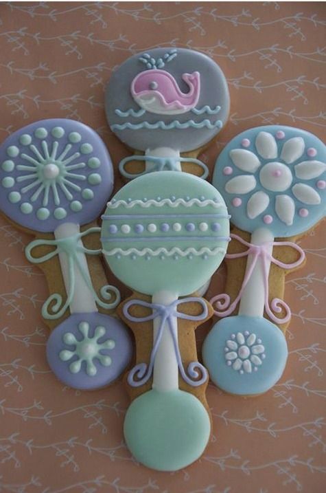 baby rattle cookies