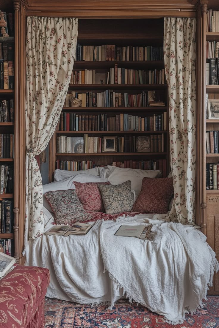 Poetic Reading Corner in your boho bedroom with canopy featu