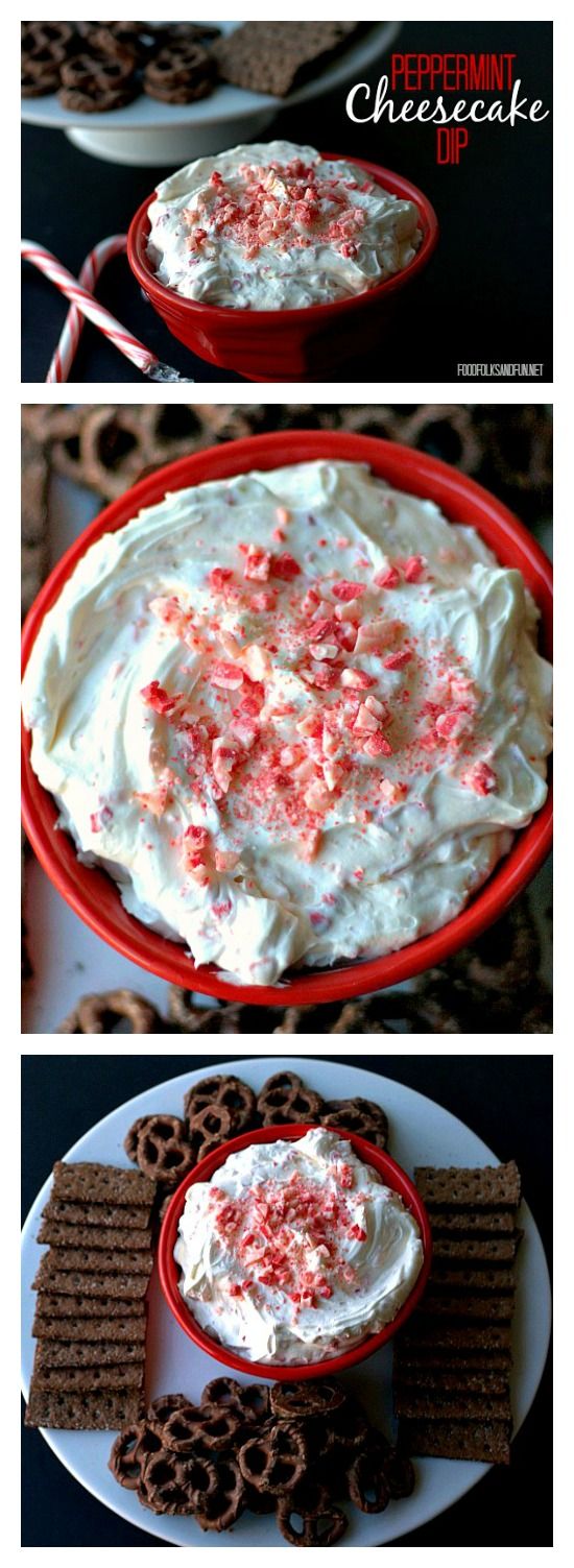 Peppermint Cheesecake Dip: the flavors in this dessert dip a