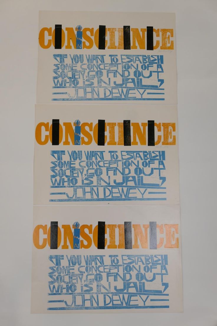 Paul Peter Piech (American, 1920-1996), Conscience, three li