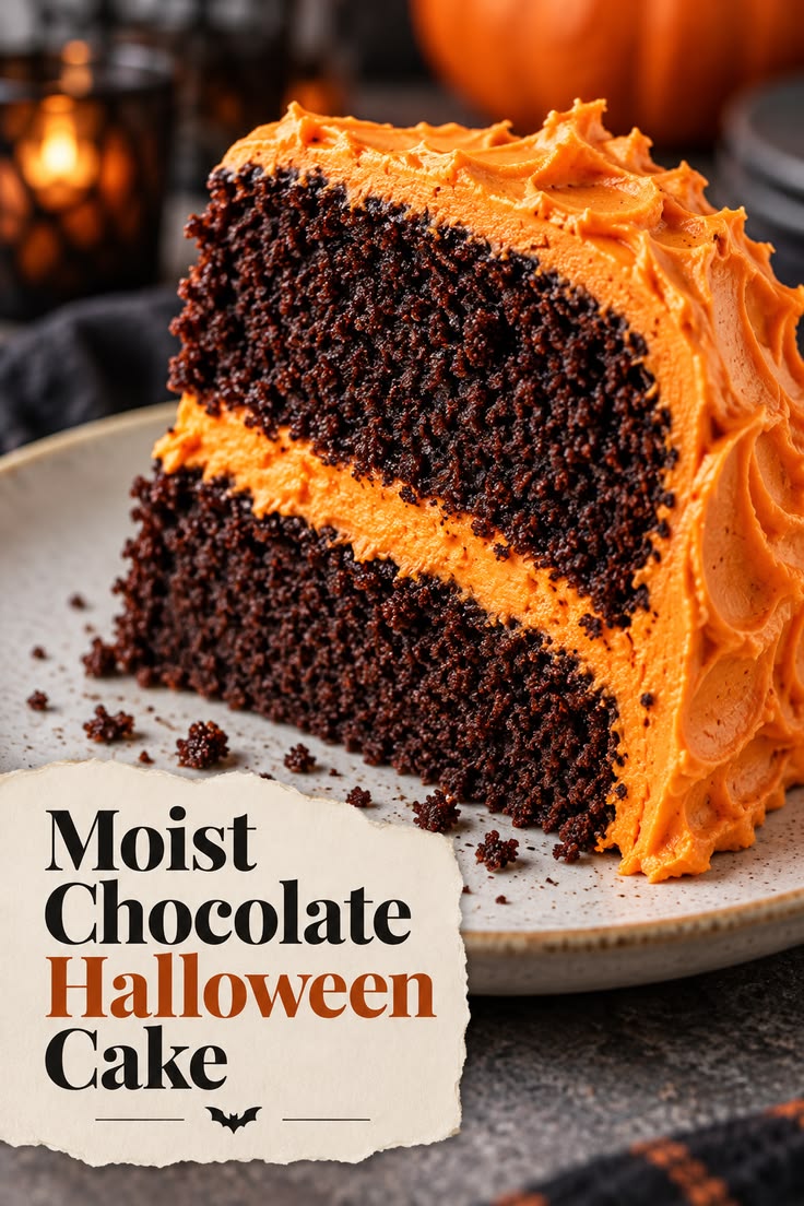 Indulge in a moist chocolate cake infused with pumpkin pie s
