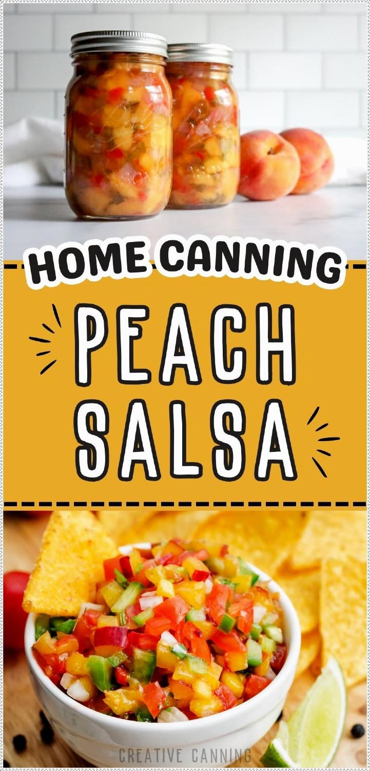 Canning peach salsa is an easy way to preserve the flavors o