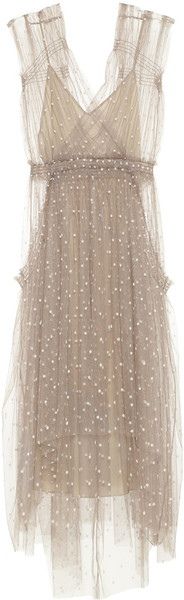 Lela Rose Polka-dot Tulle Dress