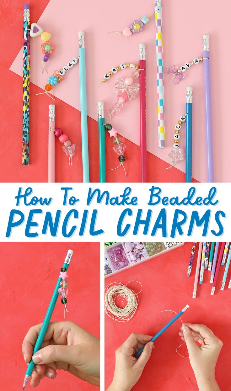 How to make beaded pencil charms to add whimsy and fun to re