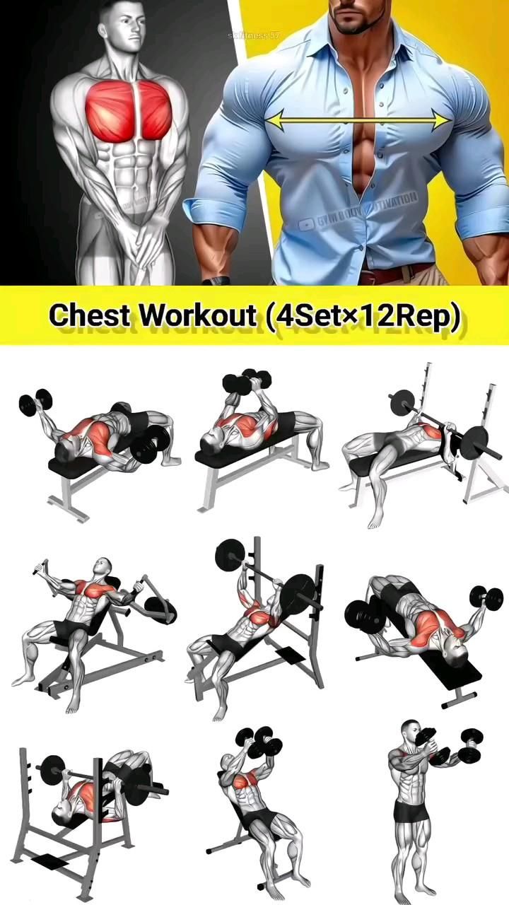 Full chest workout  follow my WhatsApp channel for free fitn
