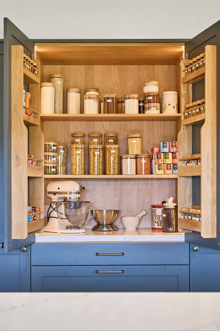 Discover the art of elegant storage with a bespoke pantry or