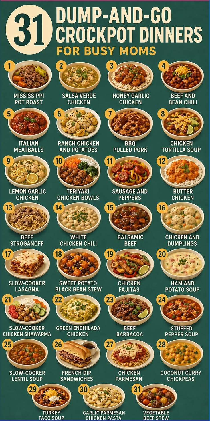 These easy crockpot meals are made for moms who are running 