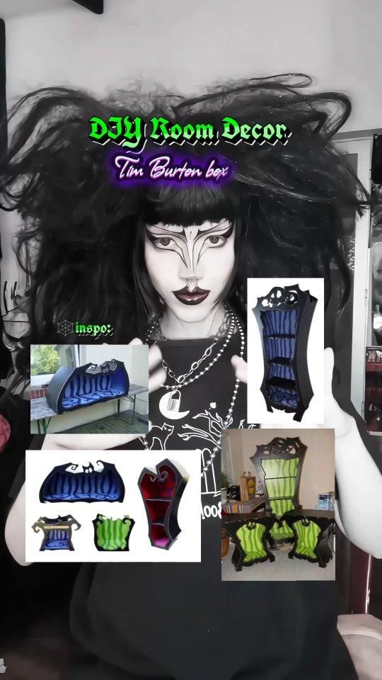 🕷️ I transformed a tiny cardboard box into a Tim Burton insp