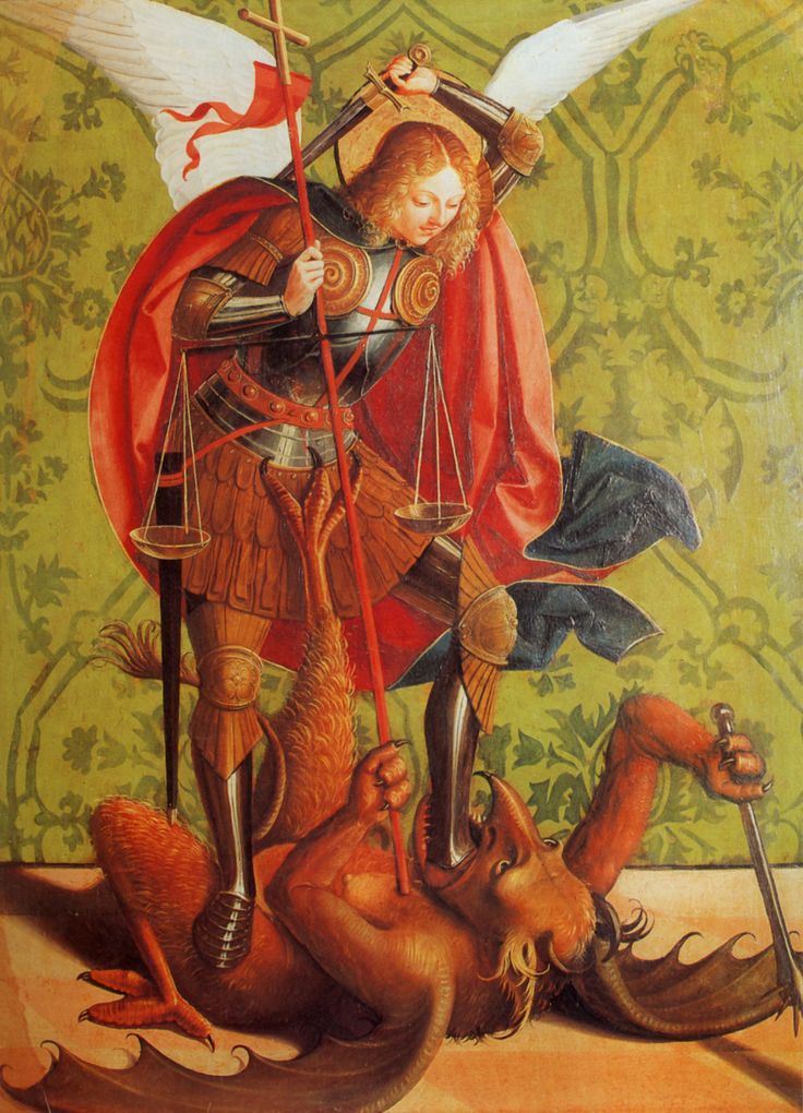 1480-1500 Josse Lieferinxe Saint Michel Terrassant le démon,