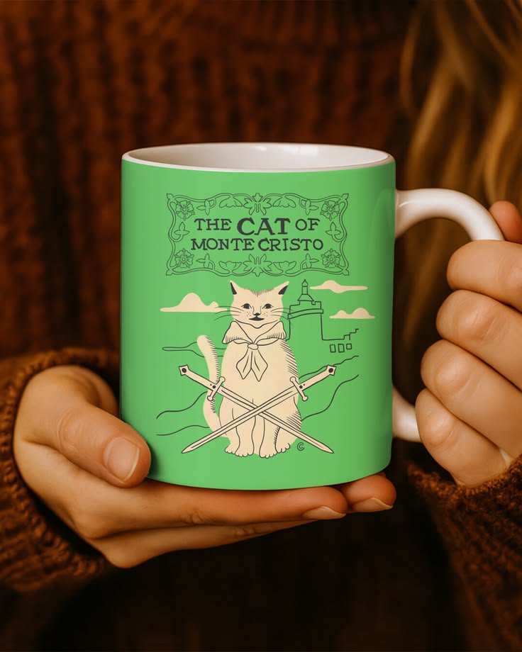 The Cat of Monte Cristo funny cat mug, my cat take on Alexan