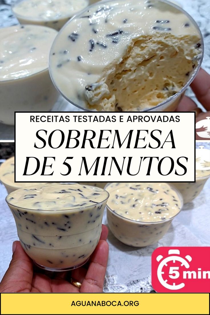 Sobremesa de liquidificador que fica pronta em 5 minutos per