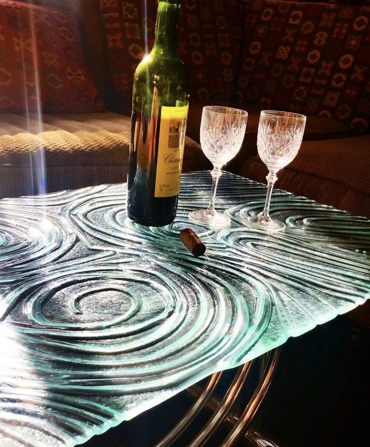Cubierta de cristal fusionado con textura en alta fusión
