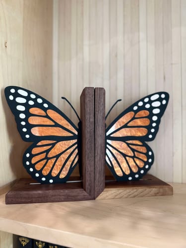 Monarch butterfly bookends