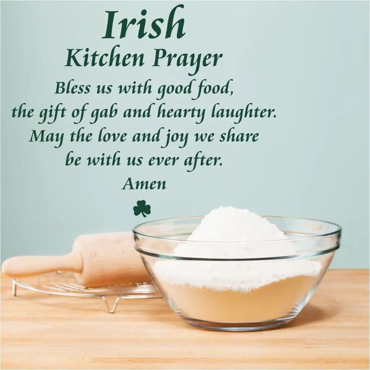 Irish Kitchen Prayer | Irish Vinyl Wall Quotes & Sayings – T