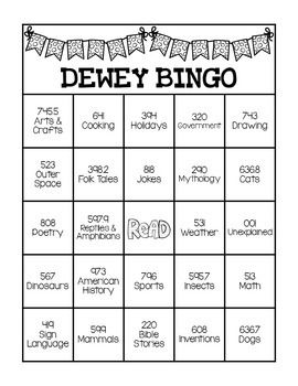 Dewey Decimal System Bingo Game