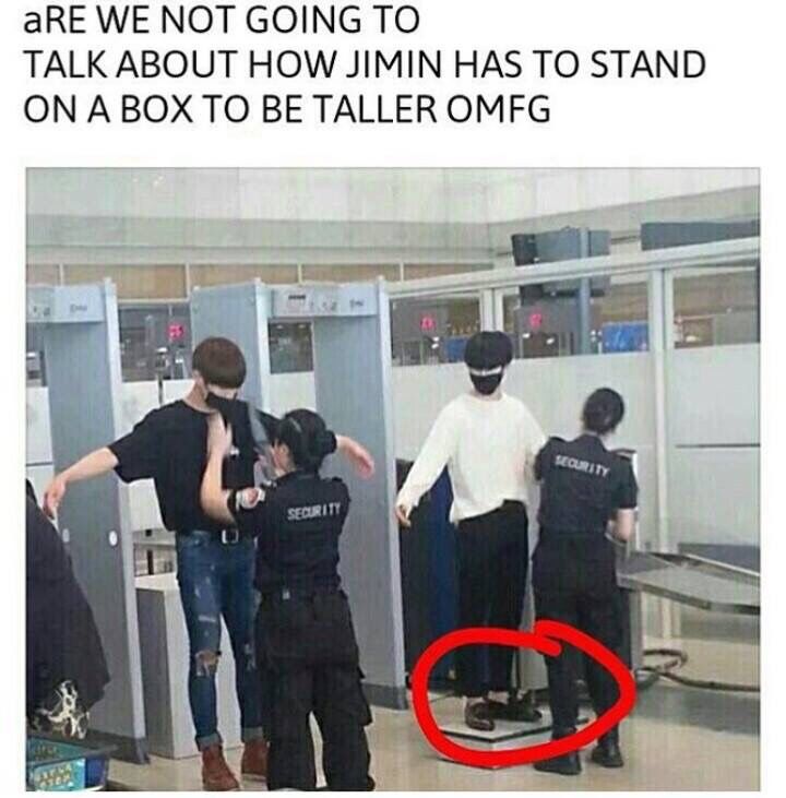 As he looks at jungkook without a box