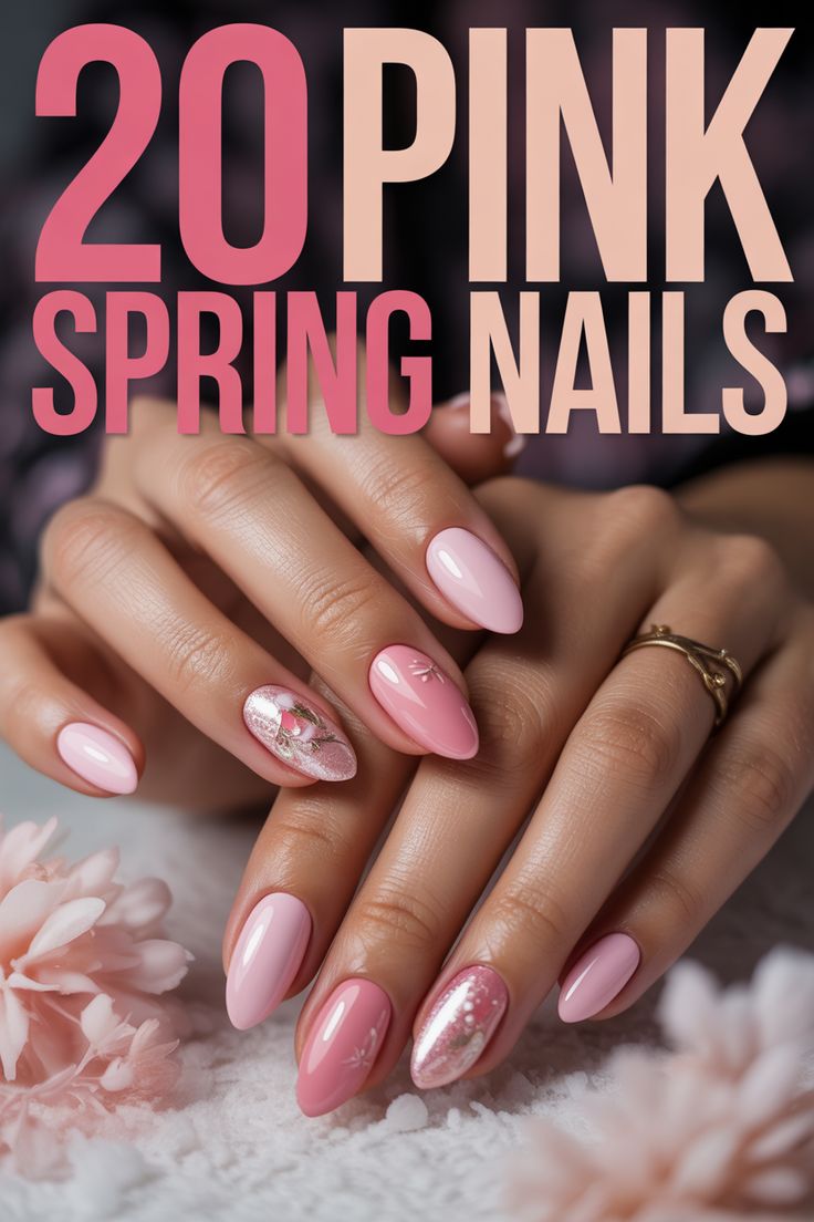 Pink spring nails are the official sign that winter is over.