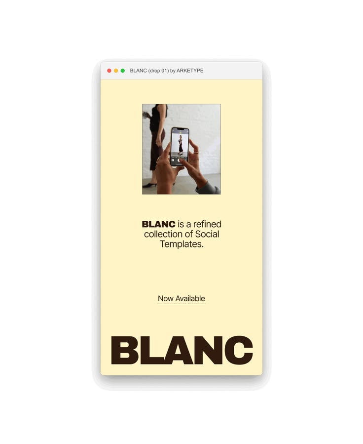 BLANC, IG Stories Templates