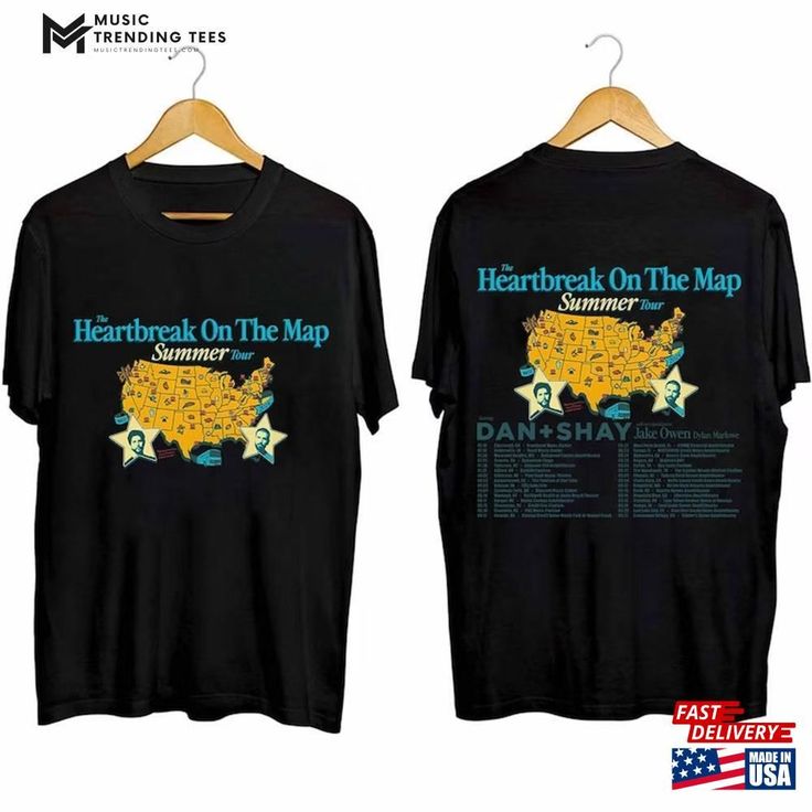 Dan And Shay Tour Heartbreak On The Map 2024 Shirt + Band Su
