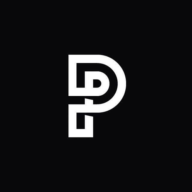 #logo "P" symbol "PP" letter monogram black and white minima