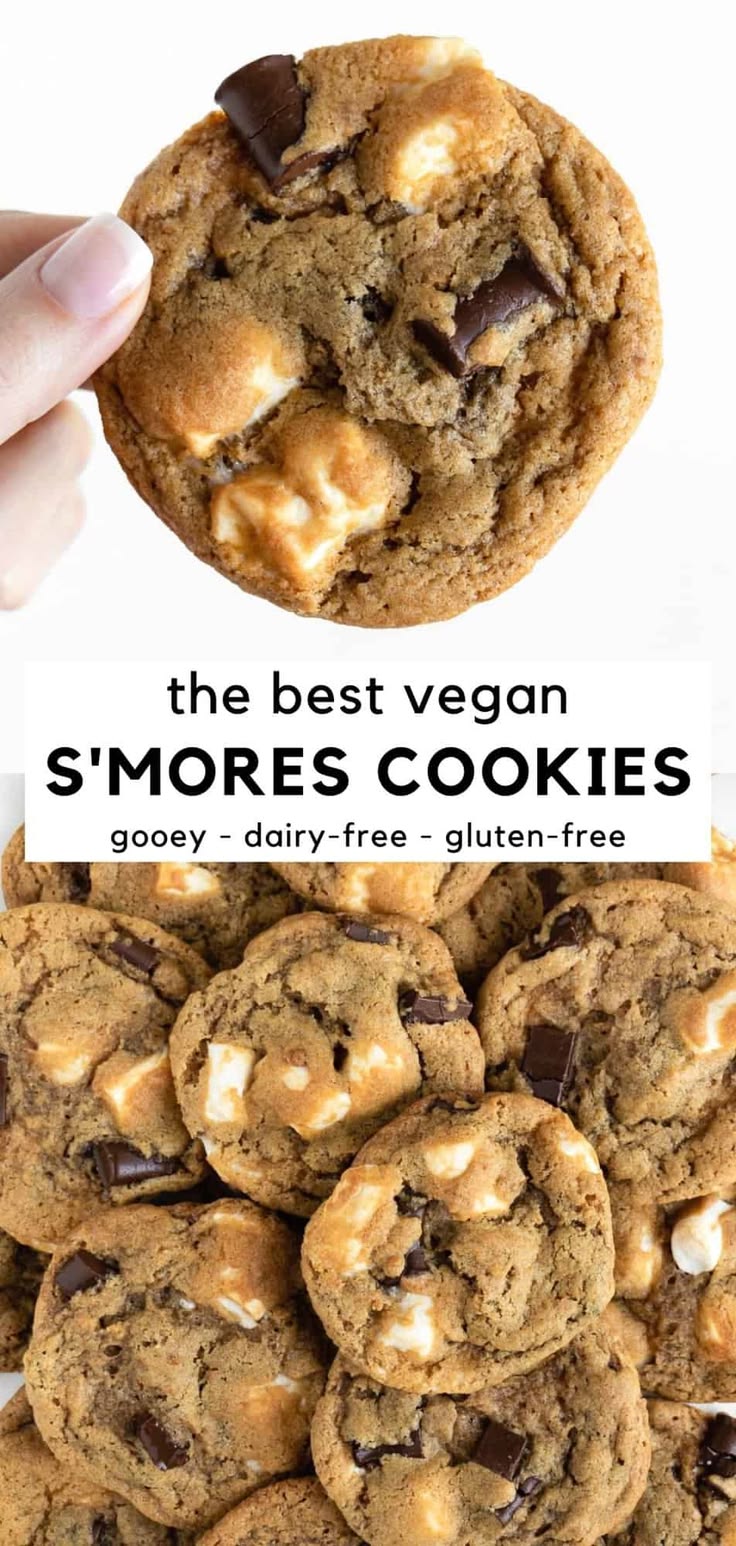 Vegan s'mores cookies are an easy dessert for summer! They a