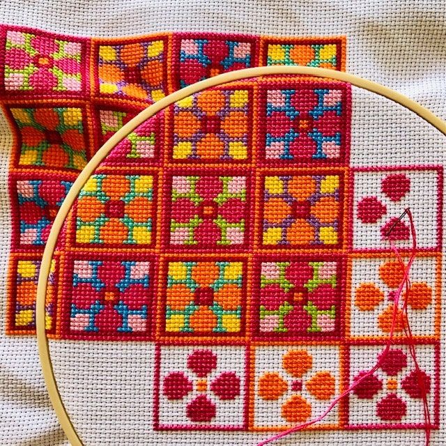 "Flower Pattern Design PDF chart download. The download will