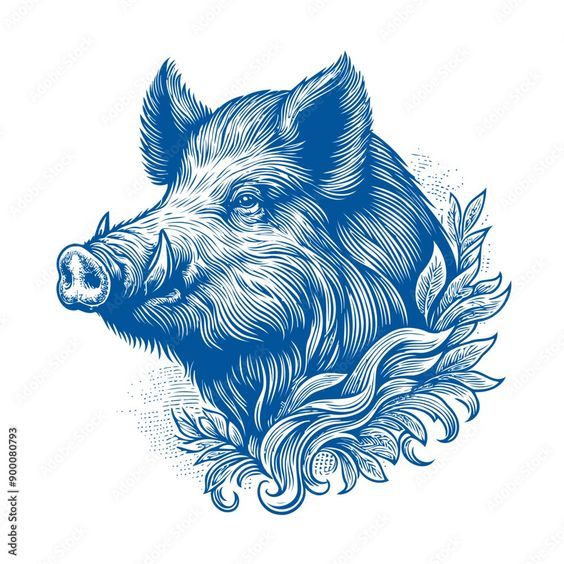 wild boar vector, hog vector, pig vector Stock Vector | Adob