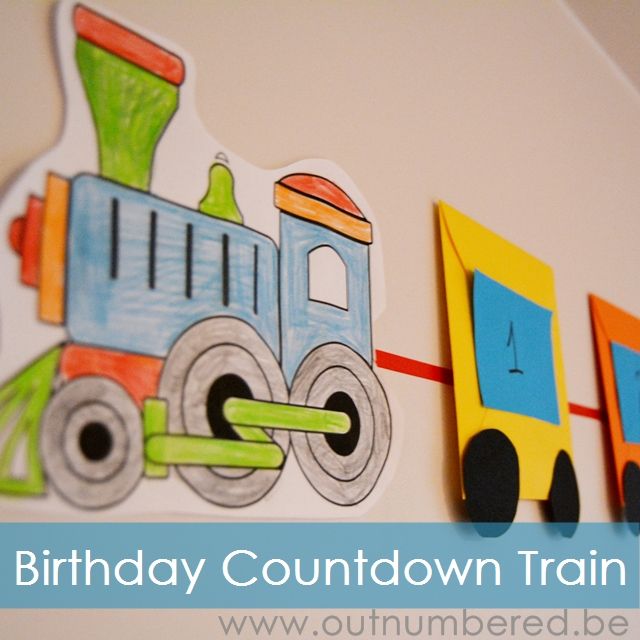 How to Make a Birthday Party Countdown Train