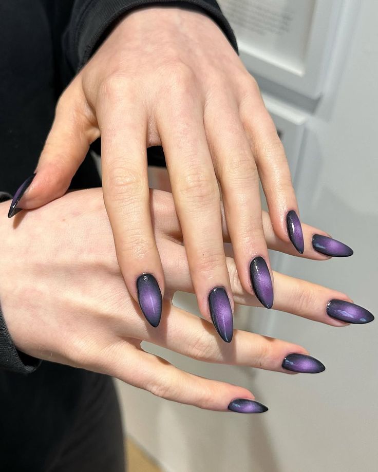 This set leans into a moody purple core that diffuses to ink