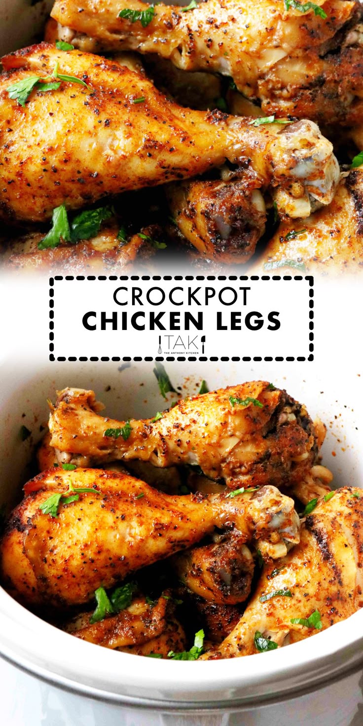 All you need to make Crock Pot Chicken Legs is oil, drumstic