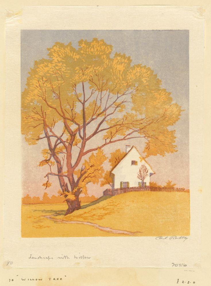 Carl Rotky - Landscape with willow. - Search the Collection,