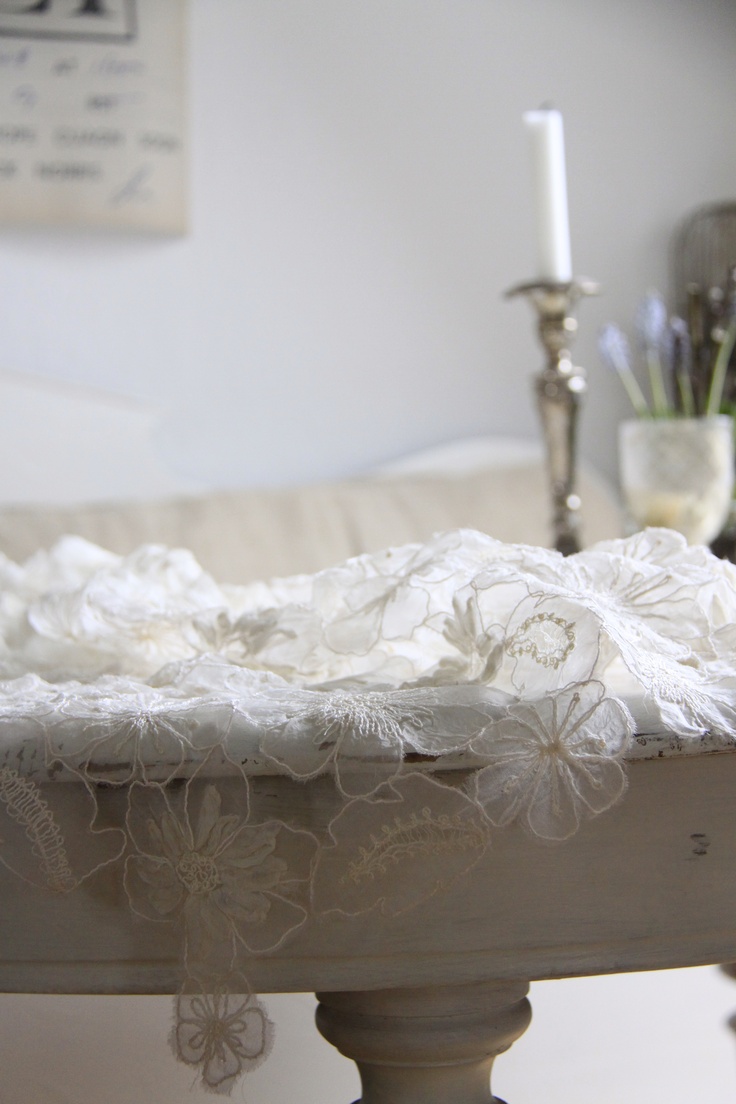 White on white florals