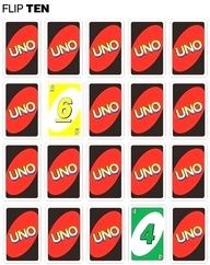 Flip TEN-Fun addition card game: Kids line up cards in four 