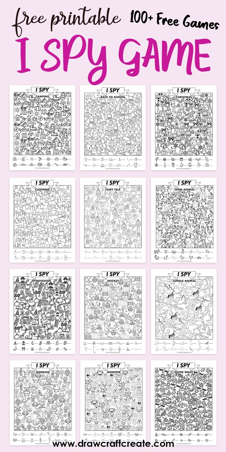 Download these engaging I Spy printable games designed for t