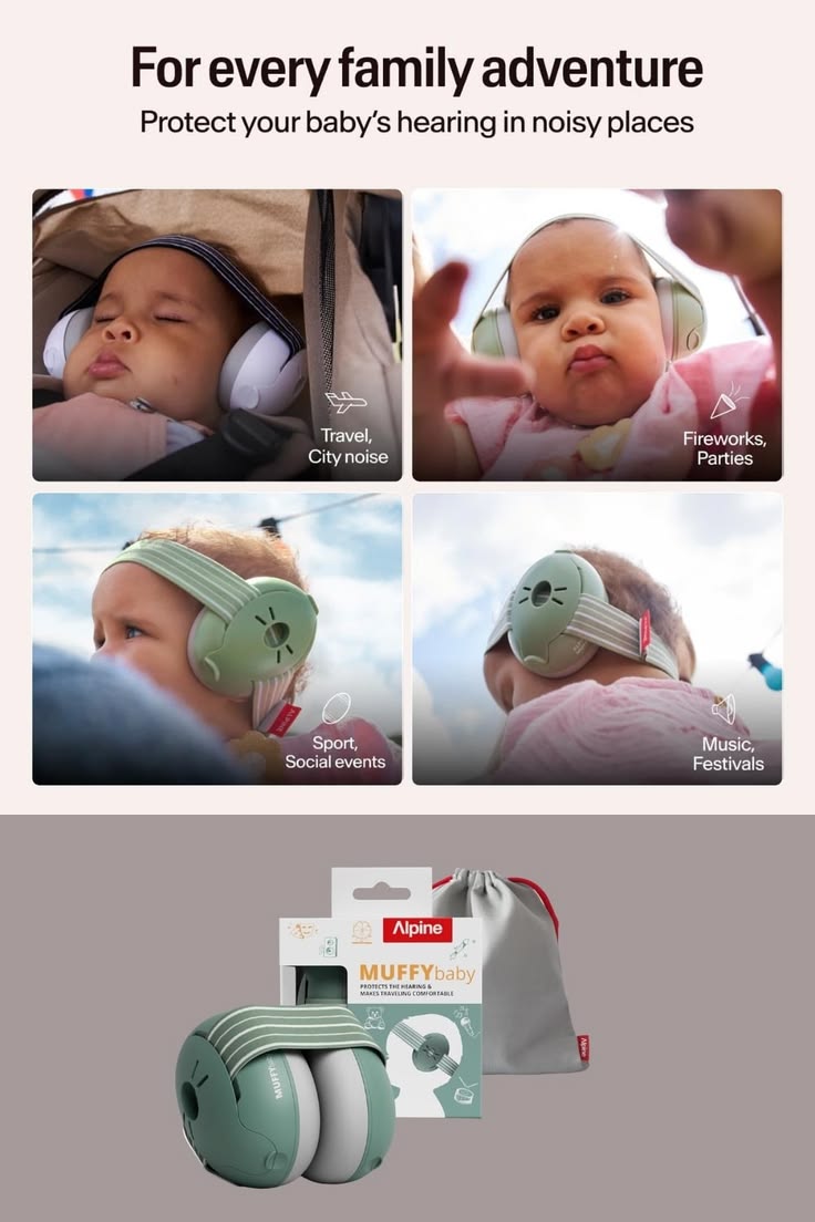 Protect little ears from loud environments with Alpine Muffy