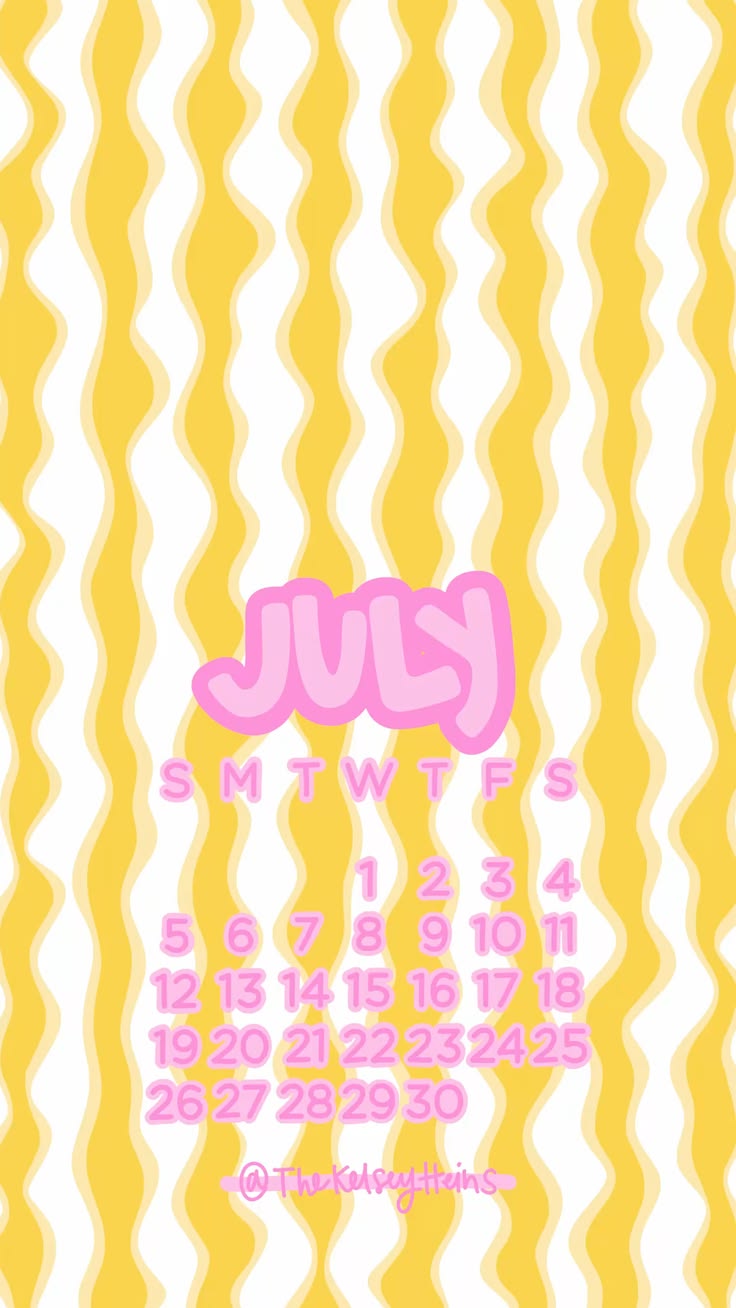 Yellow and Pink Whimsical Summer Phone Background Lock Scree