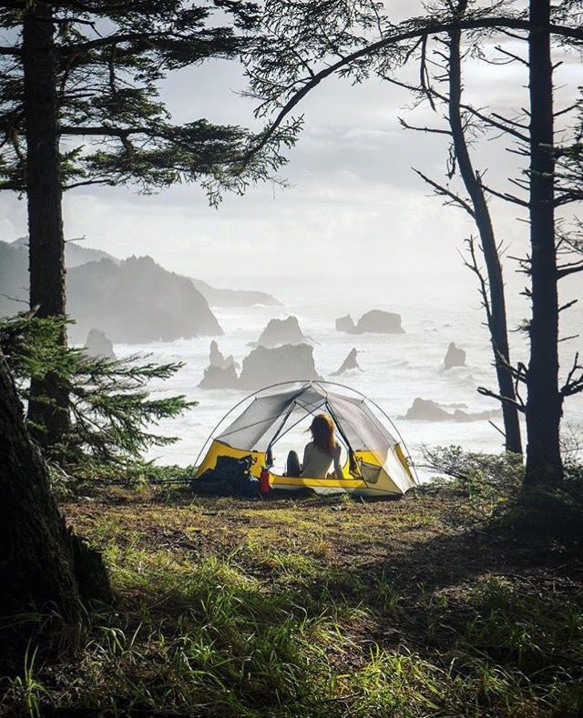 #camping #tent blending into the mist