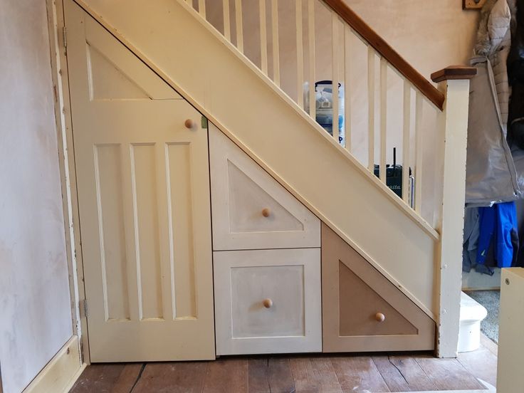 Understairs custom made built-in drawer storeage