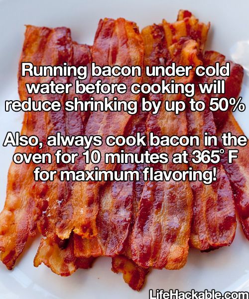 Always cook bacon in the oven for easy clean up!