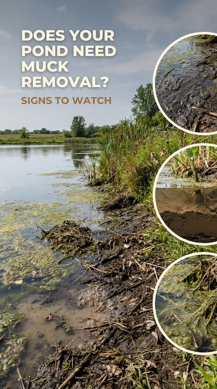 Watch for shallow water, heavy sludge, foul odors, algae gro