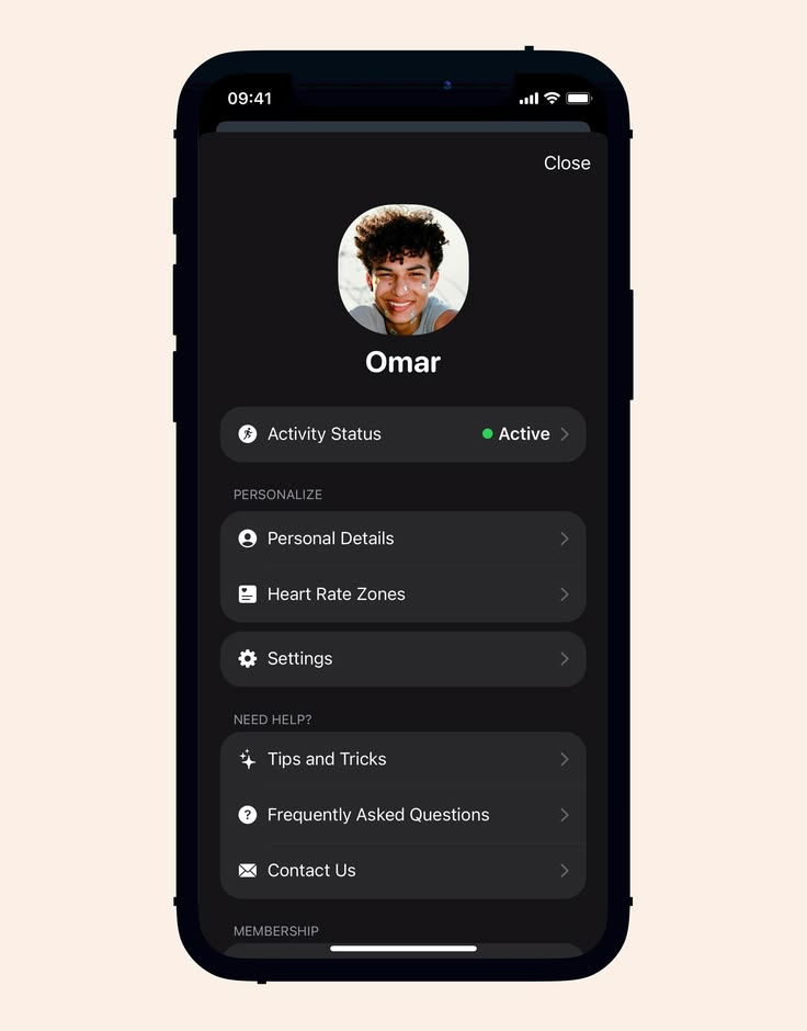 Profile & Account, Dark Mode, Cards & Tiles, List, Button, N