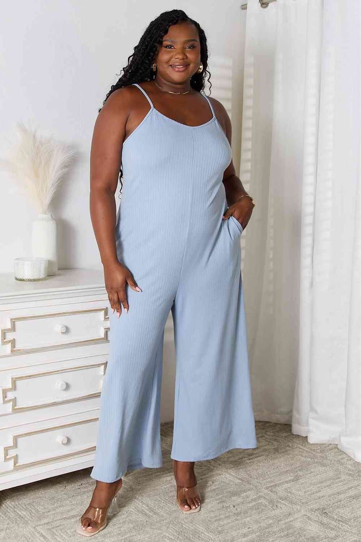 Basic Bae Full Size Spaghetti Strap V-Neck Jumpsuit
>>HOW TO