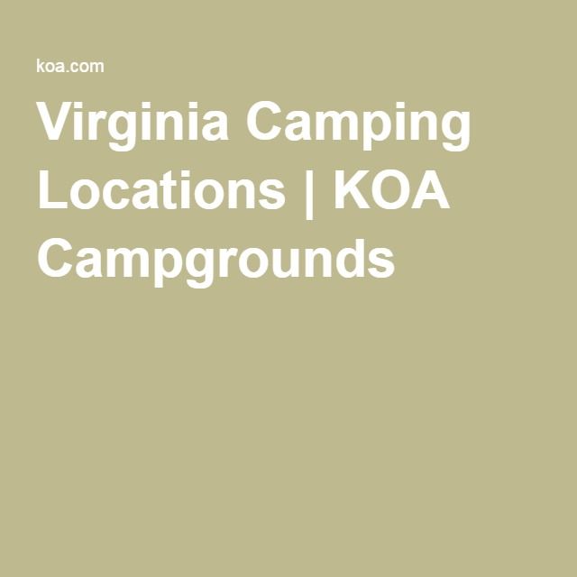 Virginia Camping Locations | KOA Campgrounds