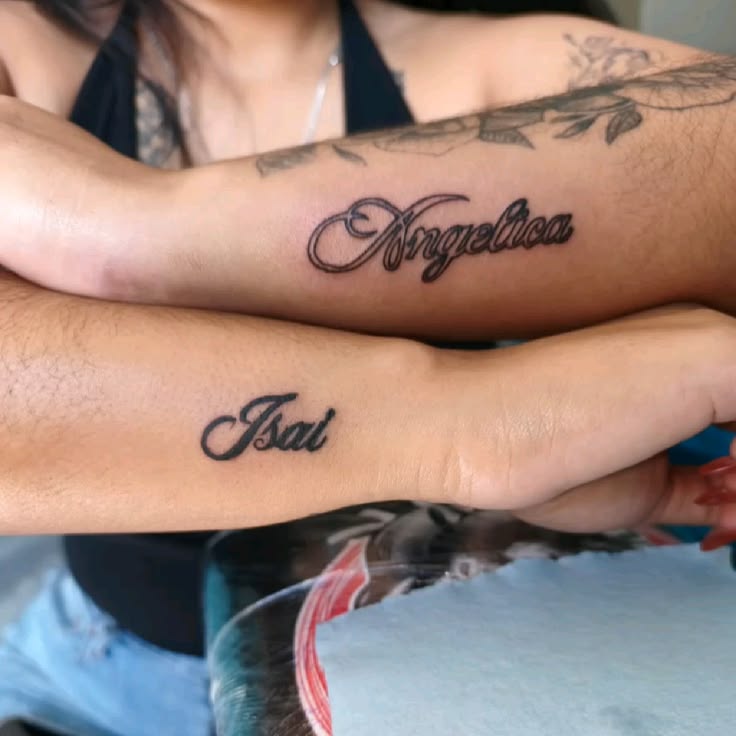 hice este tatuaje con los nombres de dos personas muy especi
