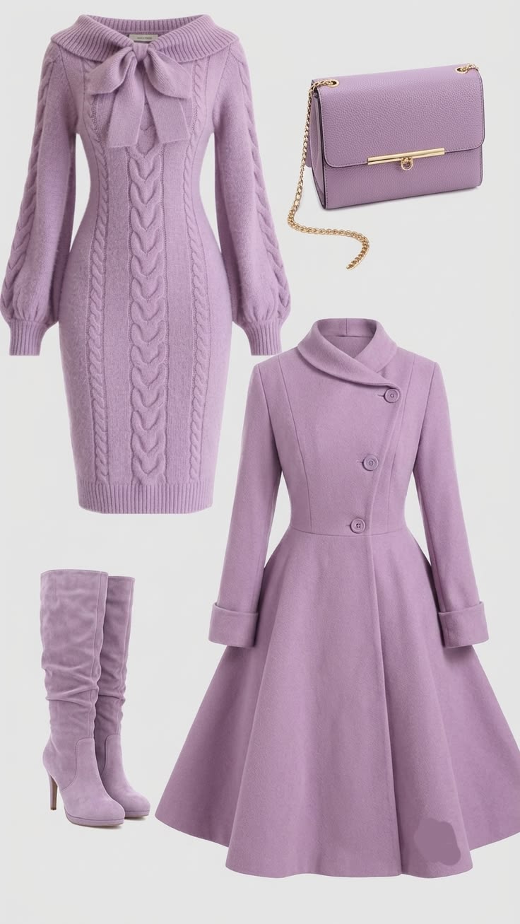Obsessed with chic pastel winter looks? Look here! 💜 Turn co