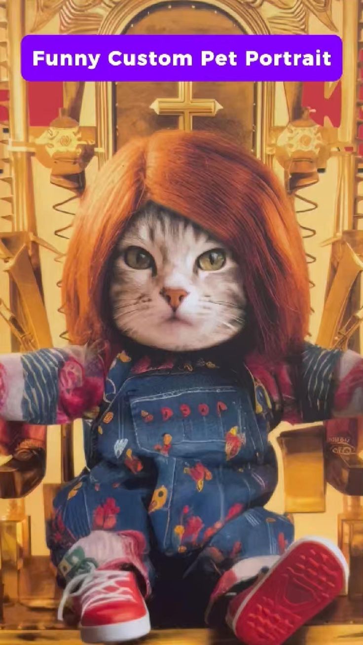Best Halloween gift for cat owners | Halloween Pet Portrait 
