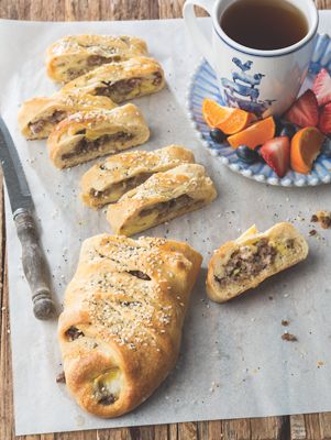 Sausage, Egg, and Cheese Breakfast Braids - Paula Deen